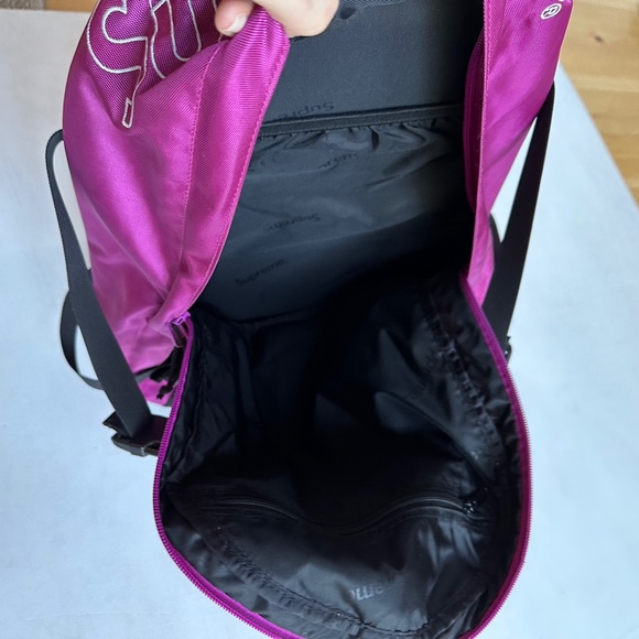 Supreme FW19 Magenta Pink Cordura Backpack - Picture 7 of 9